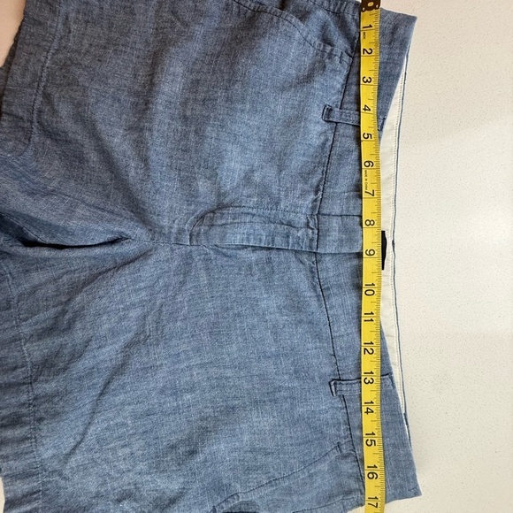 J.Crew 100% Cotton Chambray Shorts Blue Size 10 Reimagined Sustainable - Picture 6 of 10